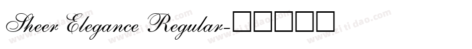 Sheer Elegance Regular字体转换